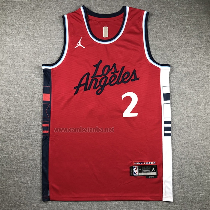Camiseta Los Angeles Clippers Kawhi Leonard #2 Statement 2024-25 Rojo